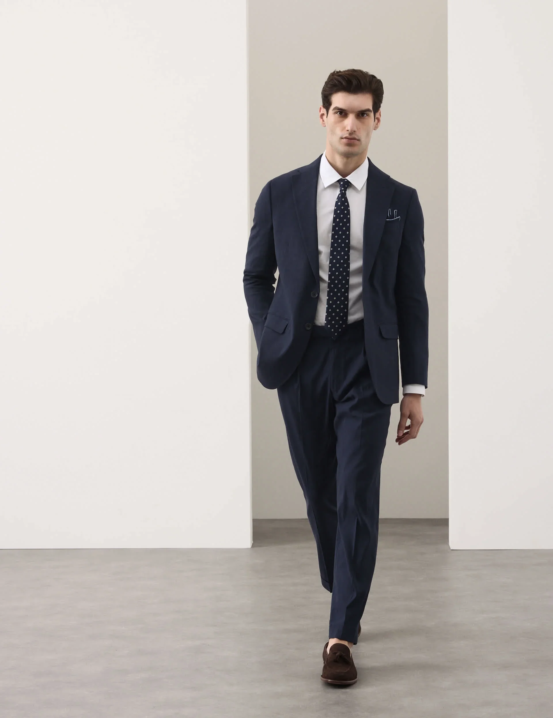 Tailored Fit Italian Performance Linen Blend Suit Jacket thumbnail 5