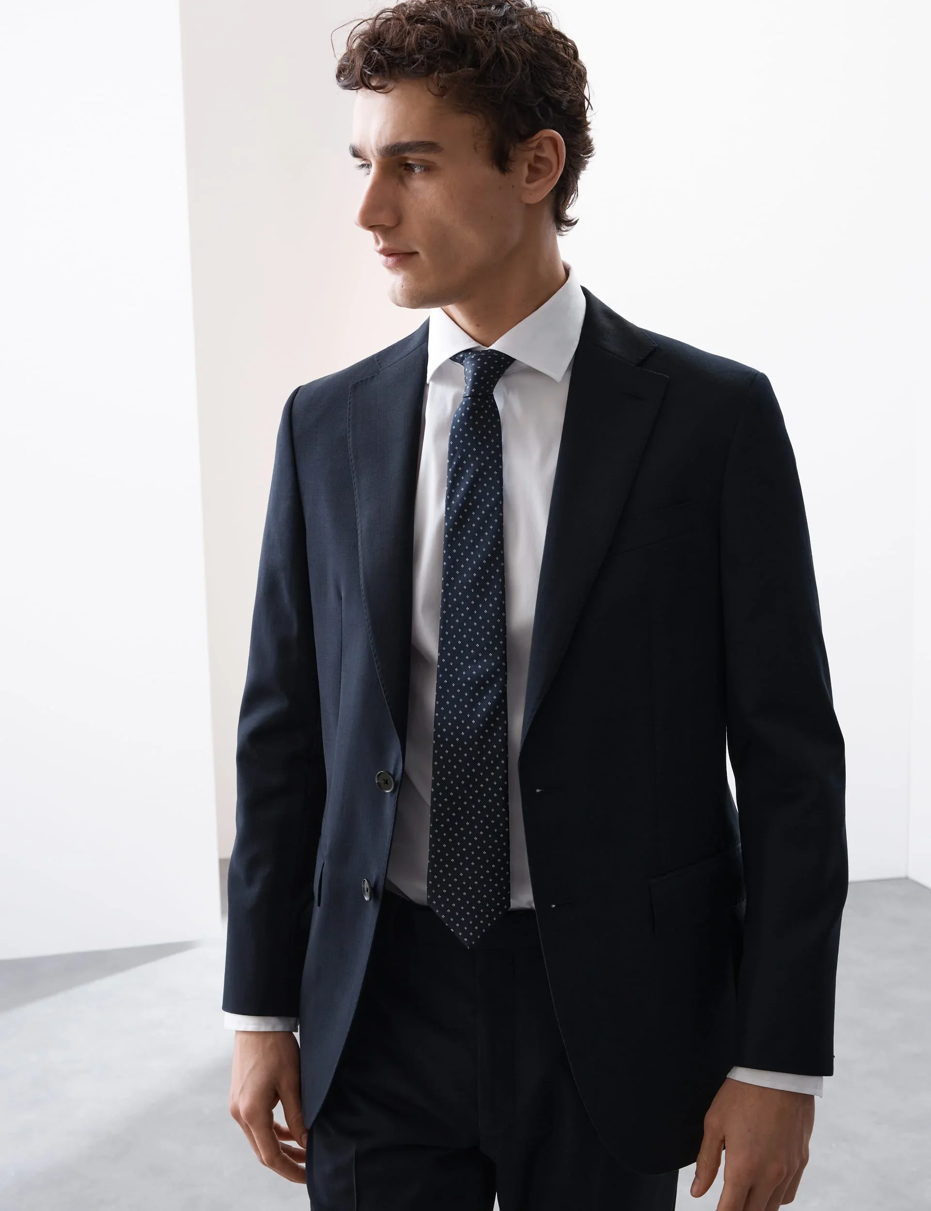 Tailored Fit Pure Wool Check Suit Jacket thumbnail 11