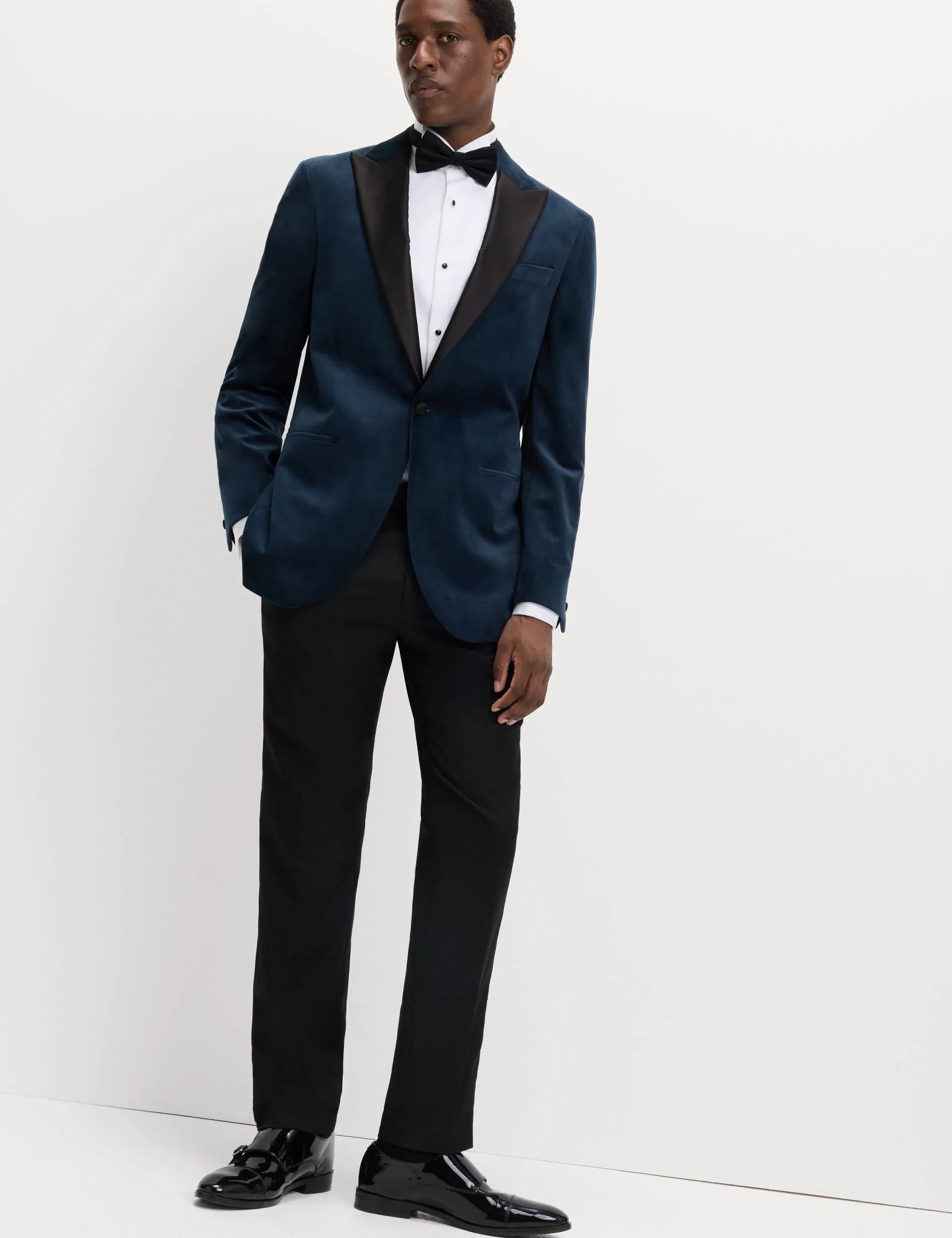 Tailored Fit Velvet Tuxedo Jacket thumbnail 4